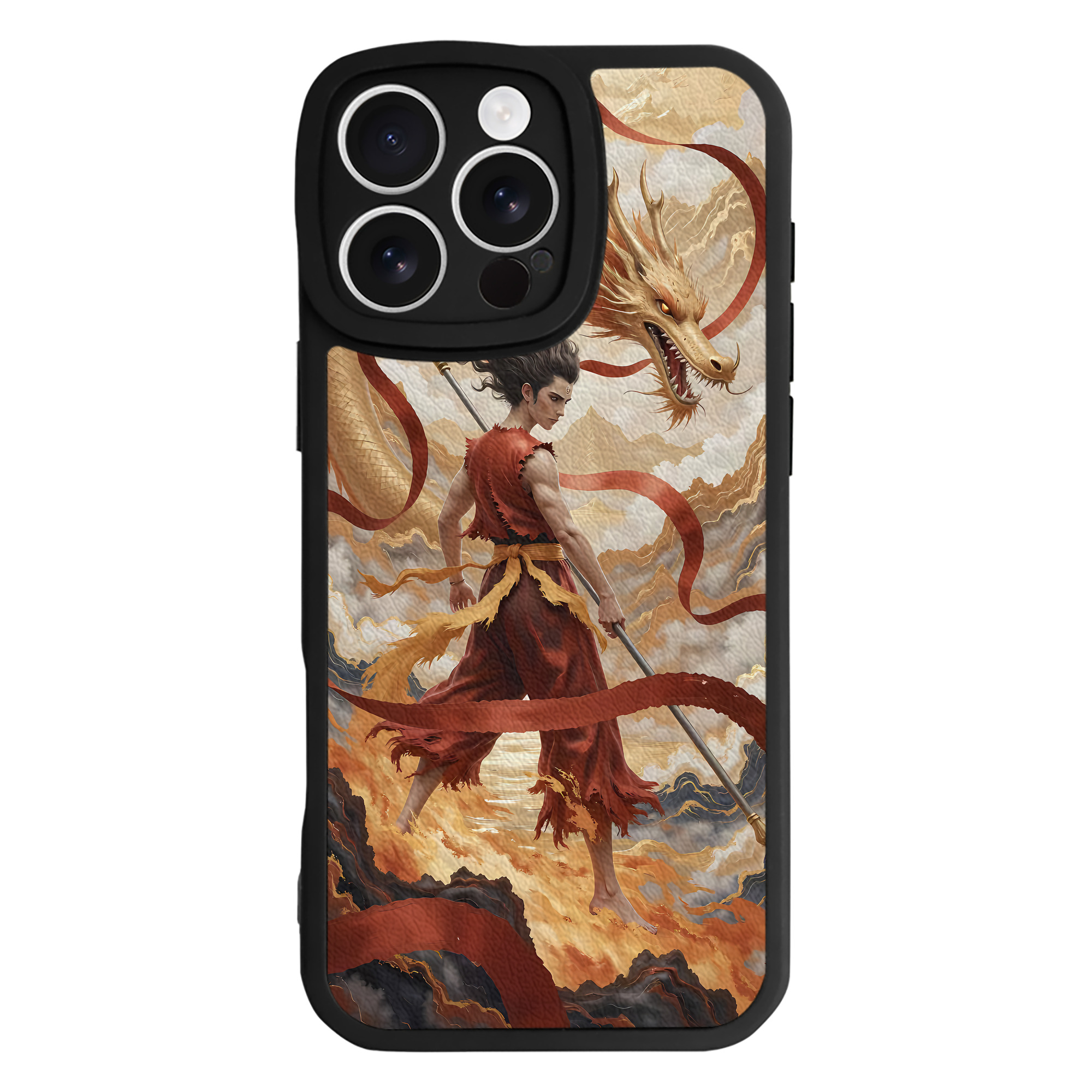 （画像用） Ne Zha 2 ナタ 魔童の大暴れ 【iPhone 16シリーズ対応】シリコンスマホケース（レザー調） 材質：シリコン